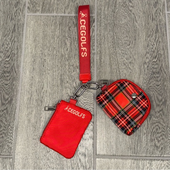 ACEGOLFS Plaid Dual Pouch Wristlet - Picture 1 of 7